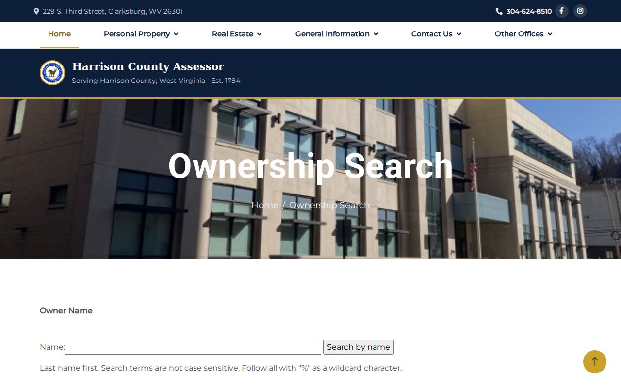 Clarksburg residents directory Harrison County assessor property search